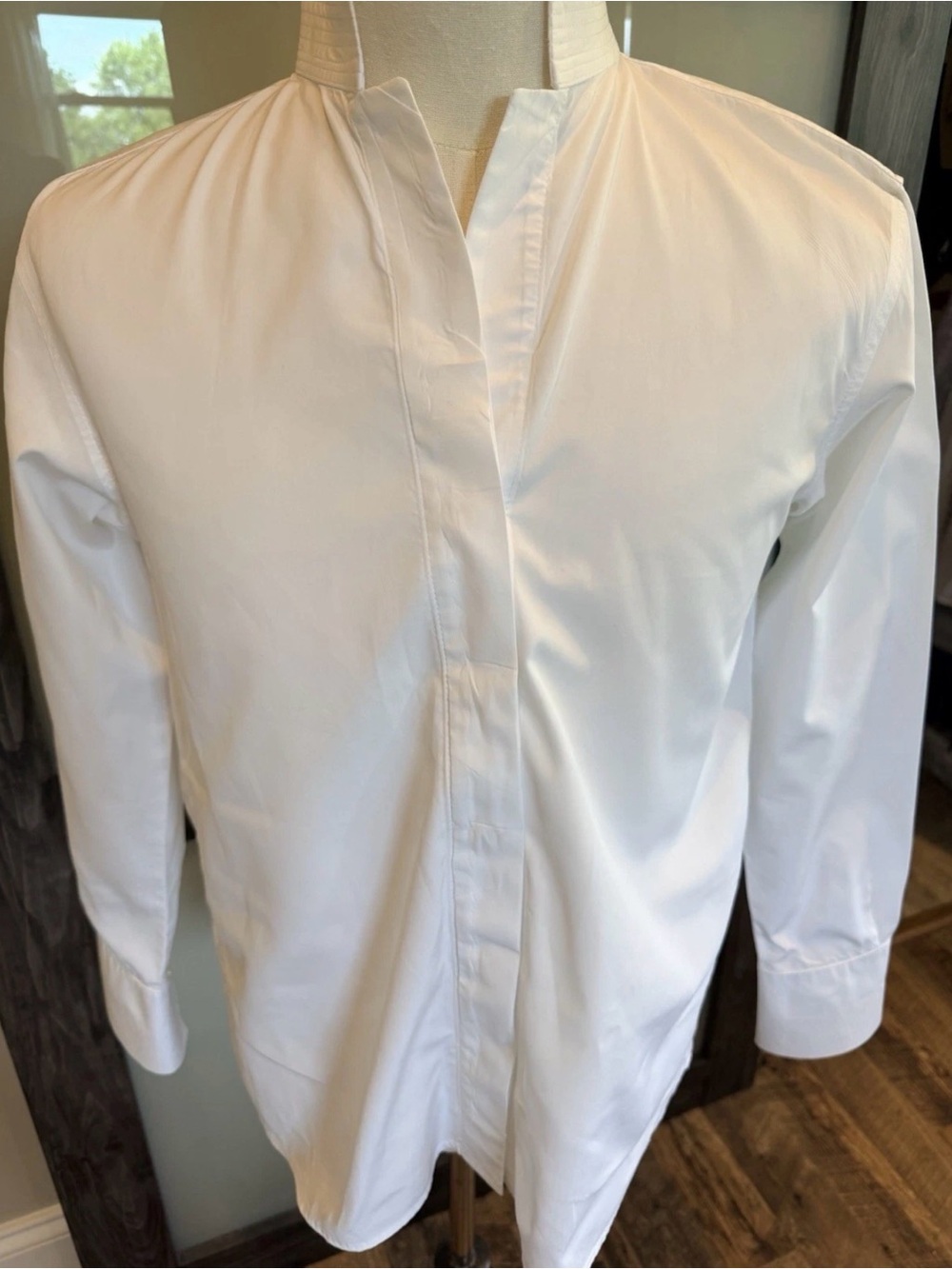 Toteme White Button Down Stand Collar Long Sleeve Shirt Women’s Size XS